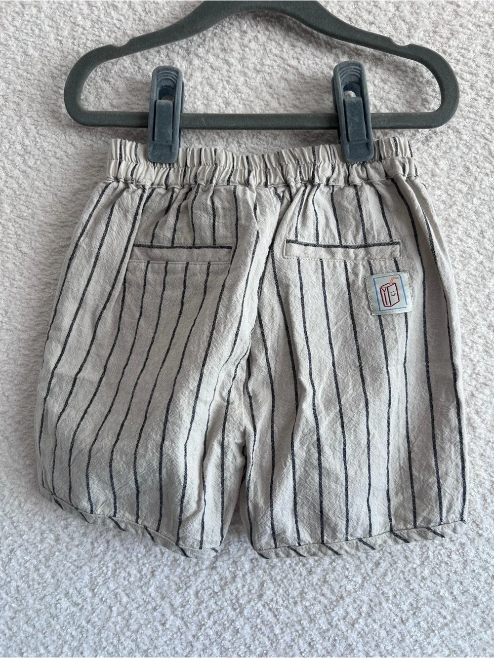 Zara NWT Toddler Stripe Neutral Cream Shorts Size 2-3 Years